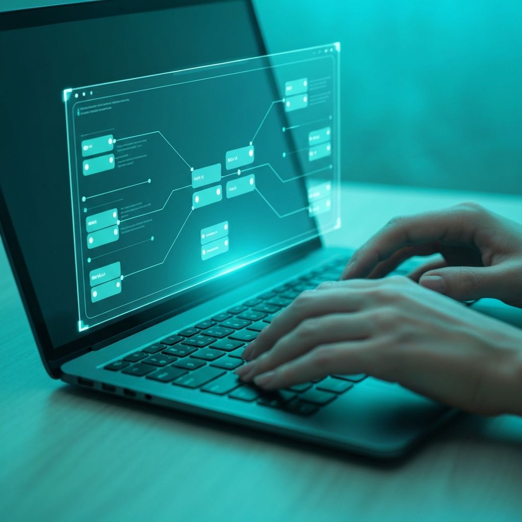 Professional reviewing business documents